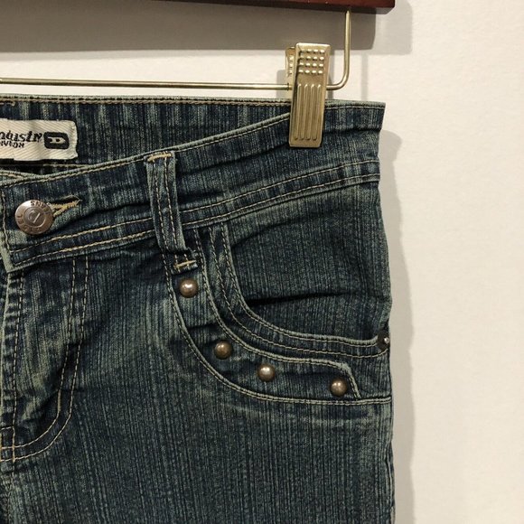 Diesel Industry Womens Jeans Cropped Size 30 28x21 Studded Embroidered - Picture 6 of 12